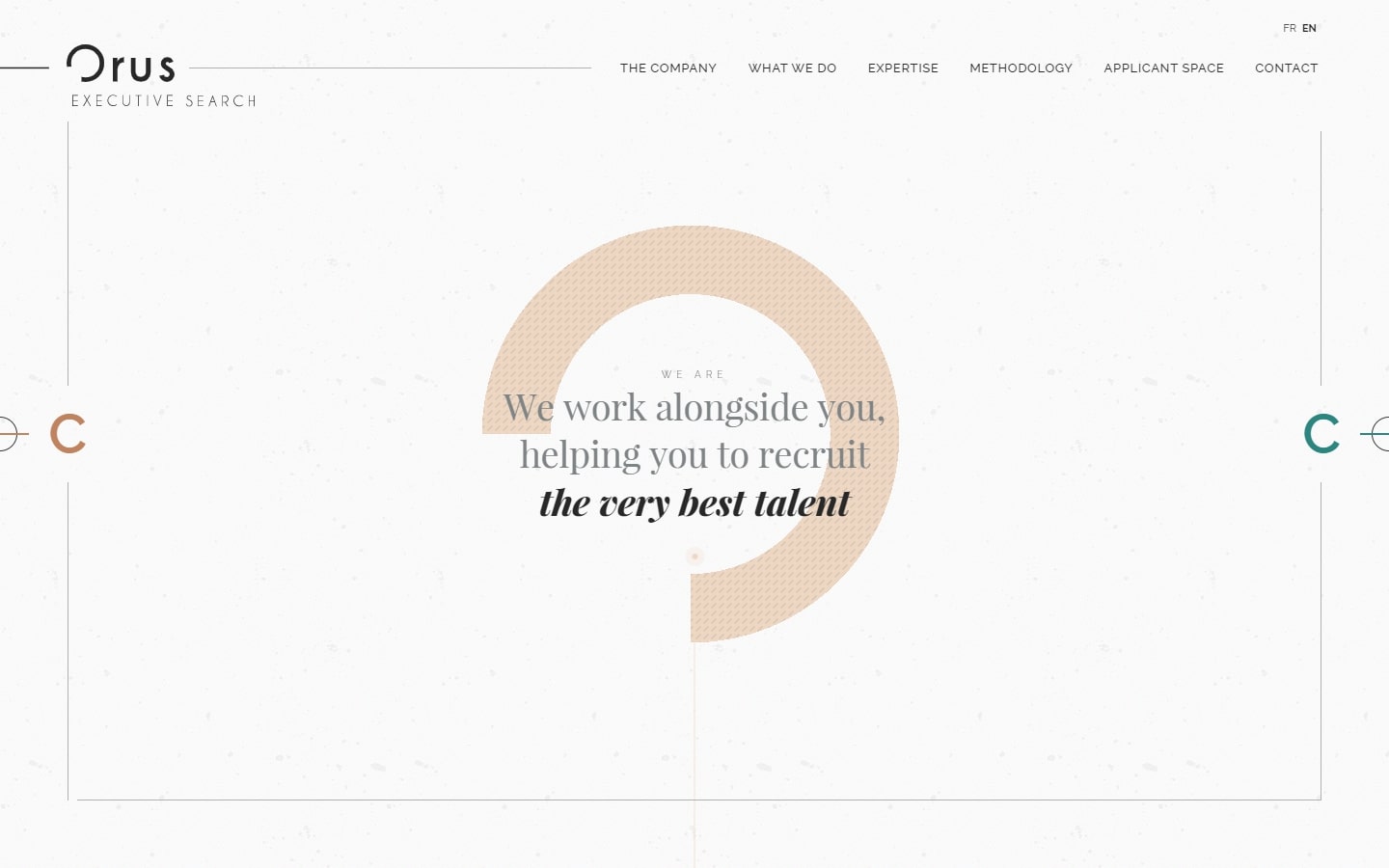 Website screenshot of Orus
