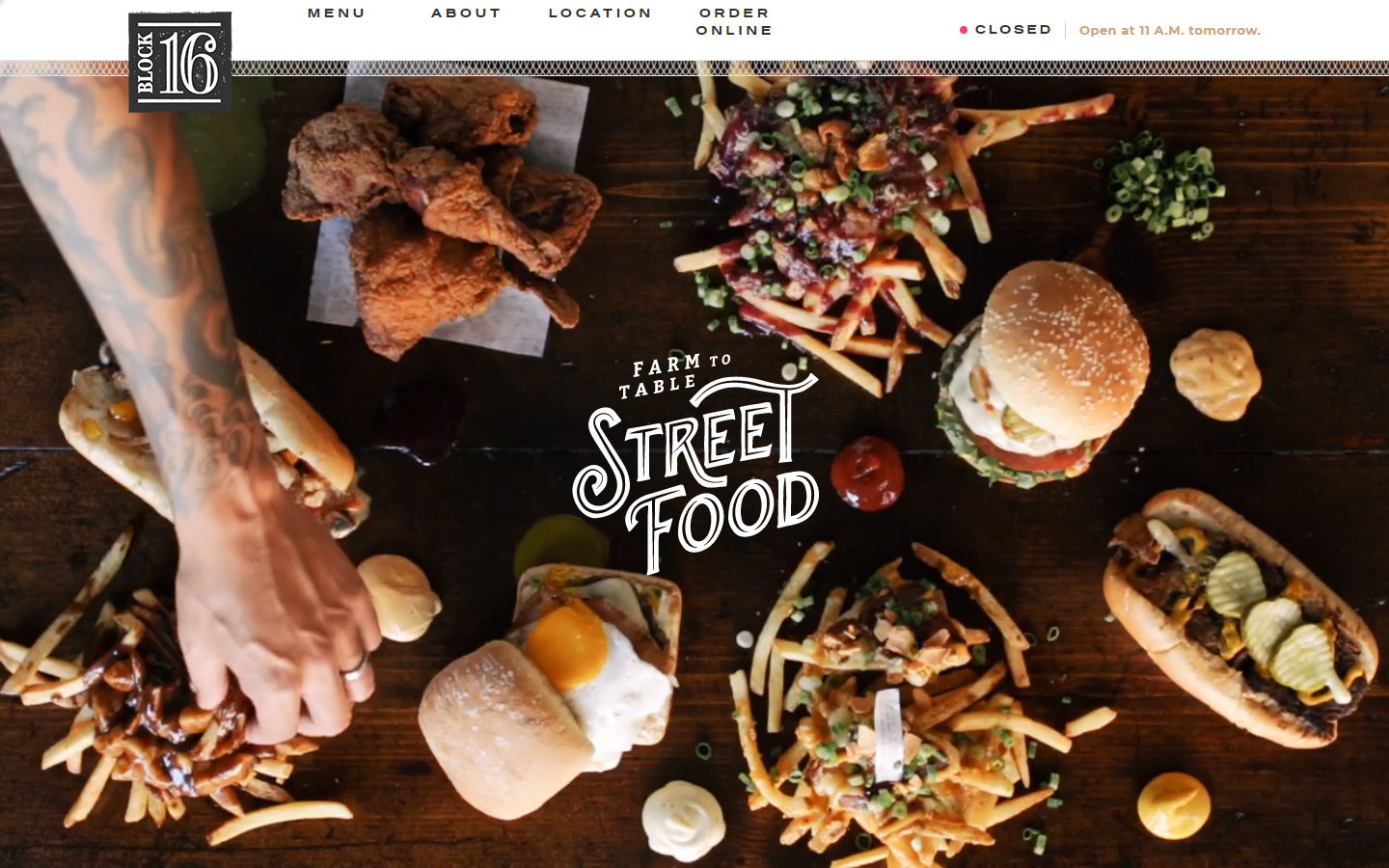 restaurant website design