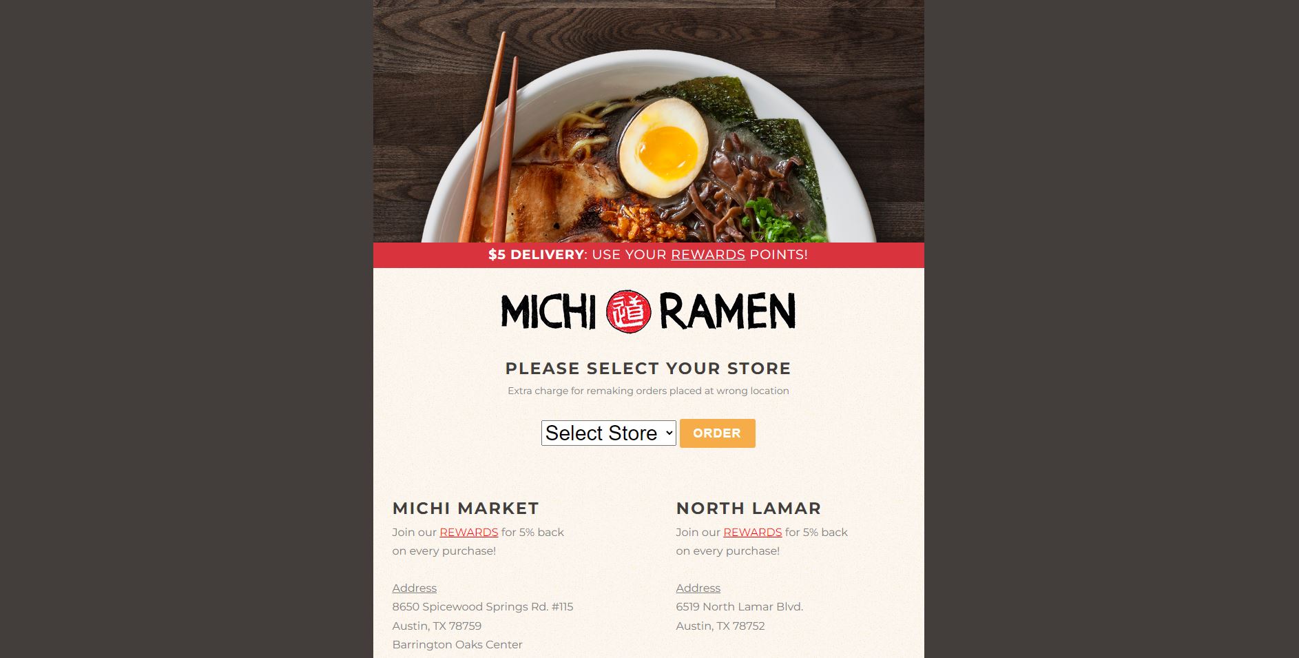 restaurant website design