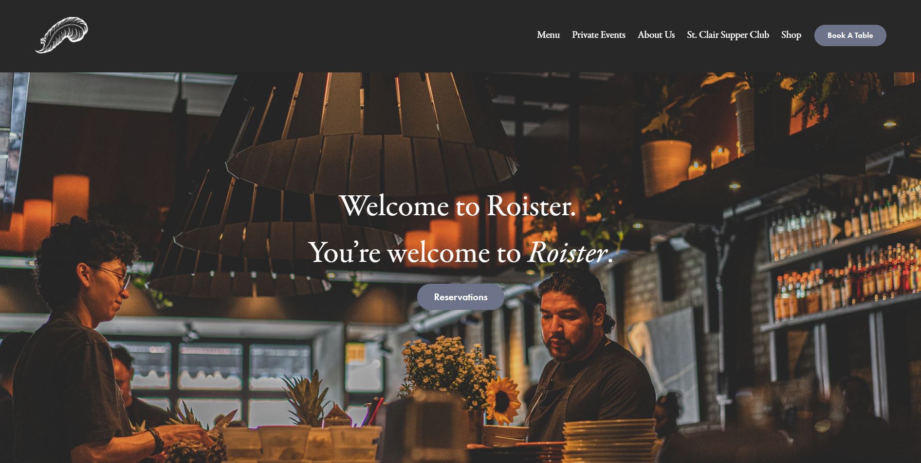 restaurant website